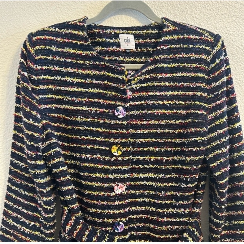 CAbi Navy Multicolor Knit Dress - Picture 9 of 12